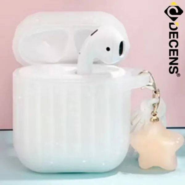  천삼백케이 데켄스 데켄스 에어팟 1세대 2세대 무선충전 키링 실리콘 케 A066 2세대무선충전 B핑크