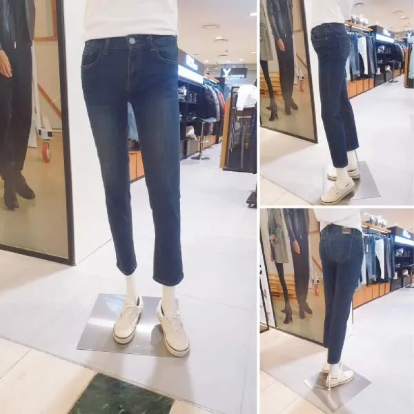  현대백화점 Frj 에프알제이 F98f Dp821a 기모 여성 다크톤 워싱 슬림일자 청바지