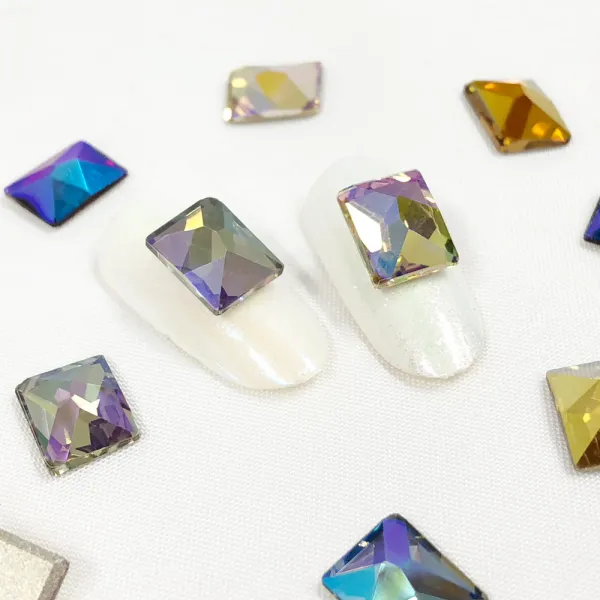 MC플러스스톤 직사각코스믹7520 평스톤10x8mm5개입8컬러/네일아트/네일재료/네일파츠/네일스톤/스톤파츠, 선샤인