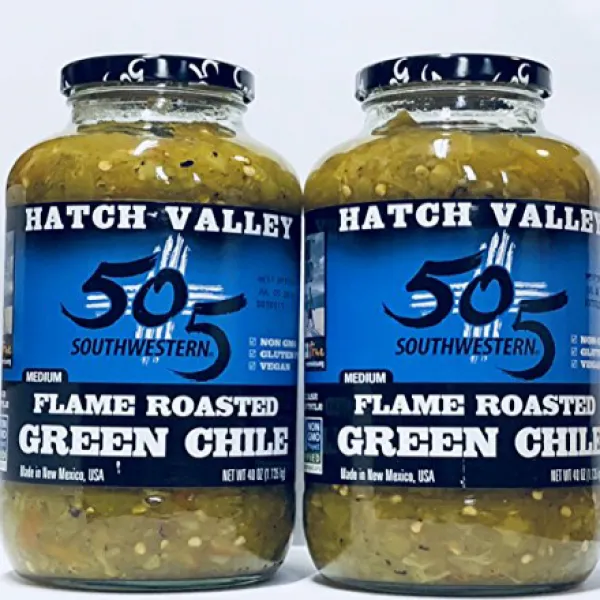 505 Southwestern medium (2 pack) flame roasted Green Chiles 40 oz 505 남서풍 매체 (2 팩) 불꽃 그린 숯불 구이 1134g, 1