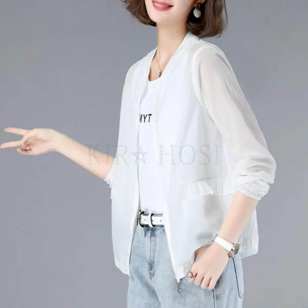 kirahosi NEW 바람막이 여성 여름 후드 집업 자켓 야외필수 361호+덧신증정