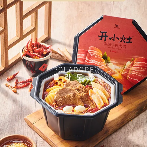폴라도레 중국식품 샤오잔 개소조 간편 즉석 훠궈 마라소고기 2가지맛 도시락 +(Y), SP-0150-02-마라소고기 2통