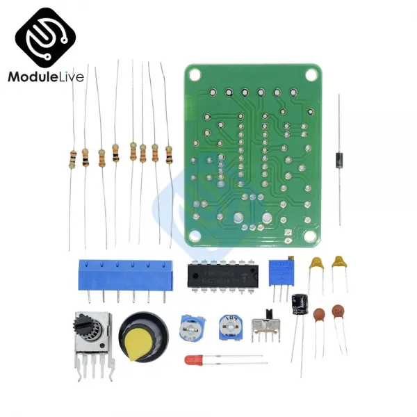 1 ICL8038 단일 기능 신호 생성기 모듈 DIY 키트 사인 사각 삼각형 전자 보드 DC 12V 사각파 시그널 생성기, 없음