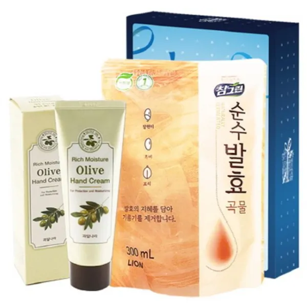 ksw75691 CJ LION 참그린 순수발효 곡물 리필 300ml 과 200개 인쇄무료, 1