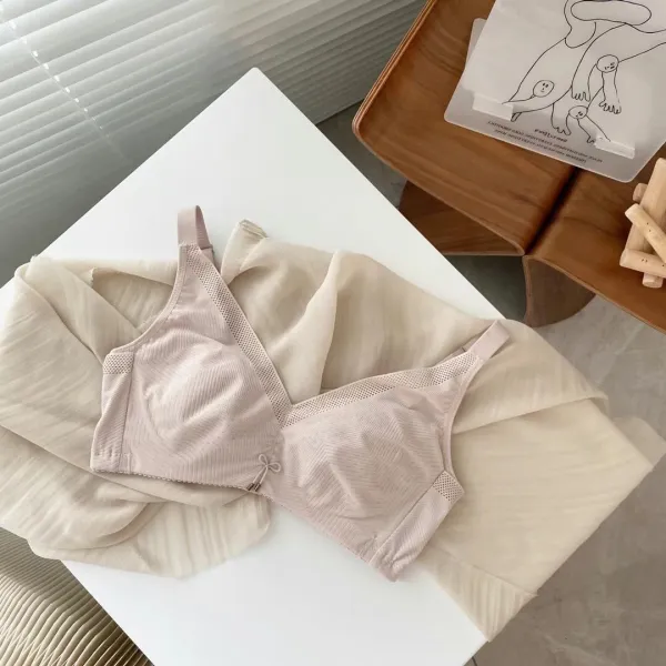 미짱 여름 화이트 얇은 보여 숏 노와이어 배기 아니 볼록함 포인트 BRA 라텍스패드 조절형 여성속옥 x3개