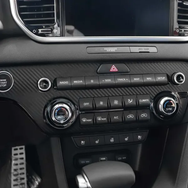 올뉴스포티지ql 센터페시아 공조기 카본 스티커 용품 03_화이트카본