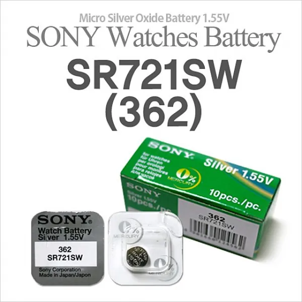 6H1H1G7 소니 SR721SW(362)(1알) 1.55V 시계건전지 (E173063-15GCHMJ), 본 상품 선택