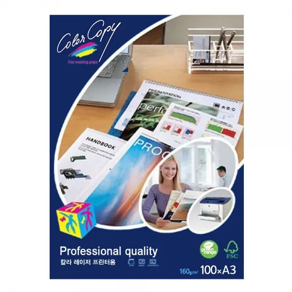 최고급 컬러전용지 백색 160g A3 100매 몬디, 단품