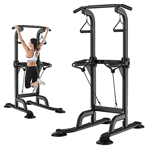 BosClub 매달려 건강기 서스펜션 머신 치닝 토대 팔자형 고안정성 10단계 조정 최고 210cm 내하중 150kg 다기능 근력 트레이닝 서스펜션 기구 딥스 현수 바