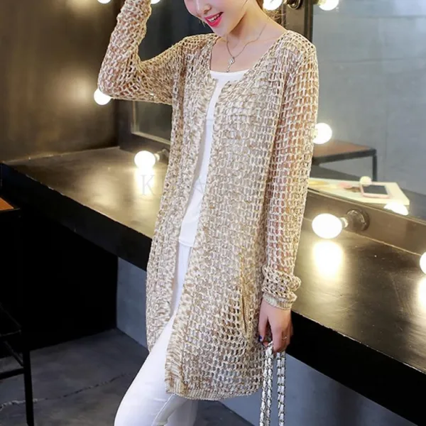 Kirahosi 쉬폰 여름 여성 가디건 루즈핏 숄가디건 431호 + 스마트스트랩 증정 Zwmc3q