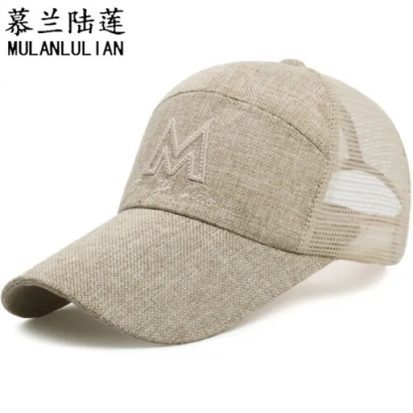 모란 로련 모자 남자 한판 야구 모자 여름 늘다 처마 선글라스 햇 투기 차양 햇 햇 자수 자(4553)