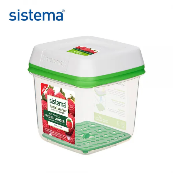 sistema 뉴질랜드 청과물 신선 도 유지 박스 가정용 저장 대 용량 수납 함 지속 신선 도 유지 1.5L 53110