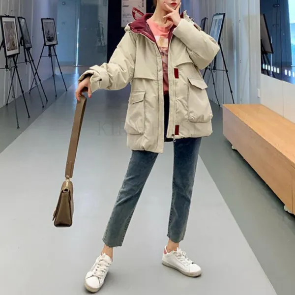 kirahosi 빅사이즈 여성패딩점퍼 겨울 따뜻한 여자 점퍼자켓 패션 OP 402 +덧신 증정 Qe51rx0