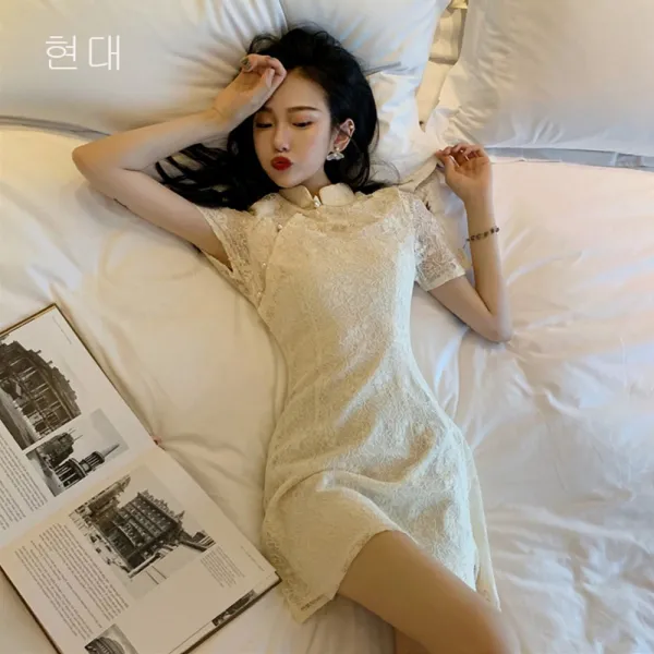 성미성방 190806프렌치 브이넥 섹시 볼륨 더블 달콤 상큼 반팔 긴팔 빈티지 원피스 여한판 루즈 양미 날씬해 보이는 이너 스커트 오프숄더 체크원피스 가을신상x01