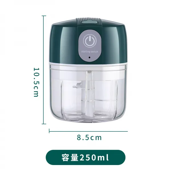 압력 갈릭프레스 전동 다진마늘 소형 주방 키친 고기소 땜납기 멀티, 에메랄드 250ml （3캇터칼날 ）