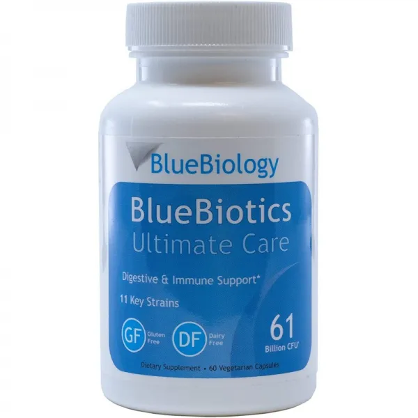 BlueBiotics Ultimate Care - 프로바이오틱스 610억 CFU - 쉘프 안정적 유효기간 만료까지 보장된 효력 냉동 없음 - Gluten, 1, 단일옵션
