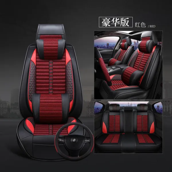 워터윙 자동차의자커버 강회 동약 상냥한 Rs 서풍 S3s2s5 전용 풀팩토리 사계절 통용 린넨 천은 있다 면직 방석 5자리 Xh 레드 디럭스 판