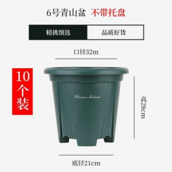 청 산분제근 화분 불해근월계철선련 두꺼운 갤런 대야 독창적 개성 비닐 플라스틱 라지, 10 5개입 6호외 구경 32cm （