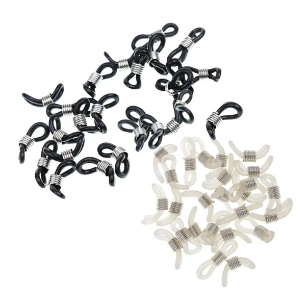 STK50pcs 블랙 \u0026 클리어 고무 끝 안경 체인에 대 한 보유자 커넥터 홀더