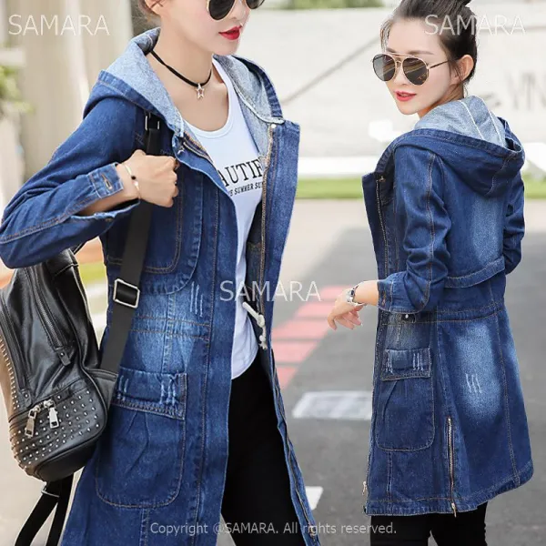 Qterra 특허브랜드 P190315201 여자코트 빅사이즈 후드 청자켓 트렌치 봄