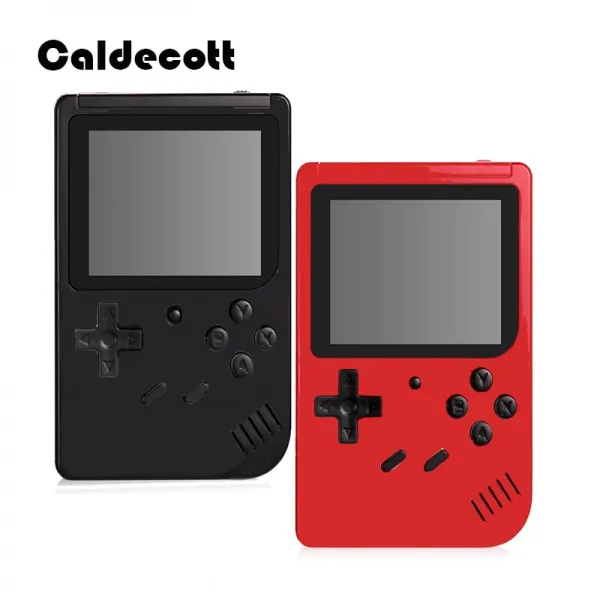 Caldecott 클래식 핸드 헬드 게임 플레이어 콘솔 레트로 전자 게임 패드 박스 3.0 인치 tft lcd 스크린 tv a, Red