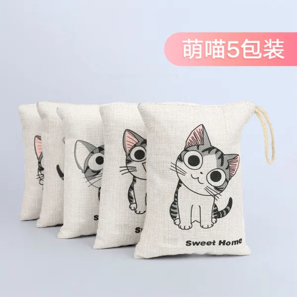 새 차 는 포름알데히드 냄새 제거 냄새 제거 제거 제거 공기 숯 포차 내 냄새 제거 활성 대나무 숯 가방 자동차 용품 신차 포름알데히드 제거 창의 캐릭터 카 재 탄소 포교 고양이 시리즈 5 포장 대나무 숯 가방