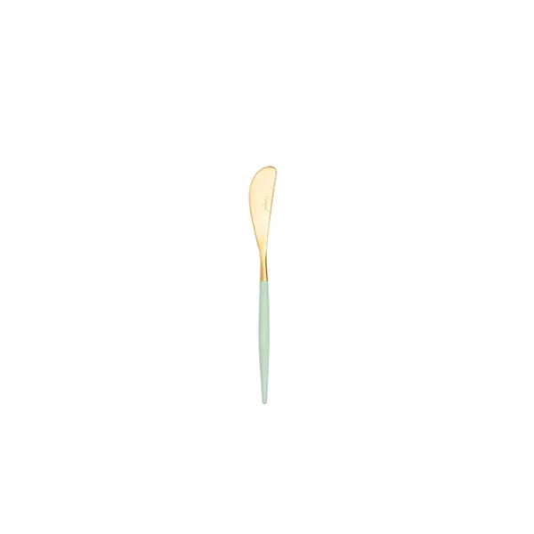 수저 현물 수입 포도 권리 Cutipol GOA뉴타입 청자 그린골드 스테인레스 식기 포크, T08-버터 칼 현물