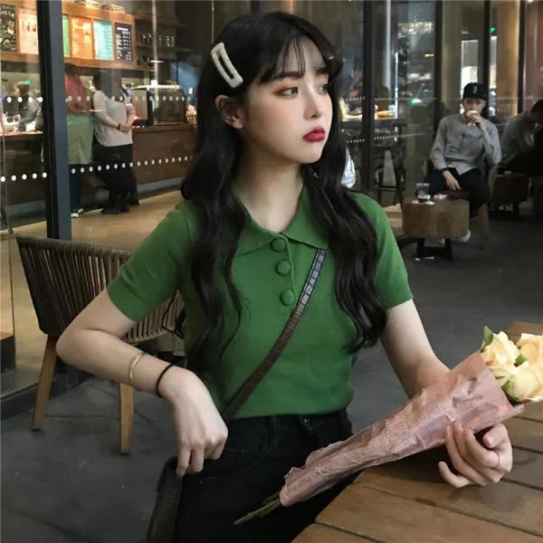 로즈드림 가을 루즈핏 하객 반팔 와이드 얇은 니트 033