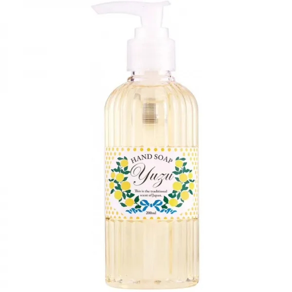 시코쿠 산 [유자] 천연 에센셜 오일이 향기 나는 넌더리 나 버스 핸드 비누 200mL (화장실 용 액체 비누