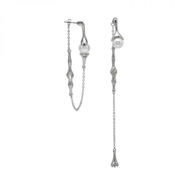 진주 롱 태슬 귀걸이 여군 디자인 오버 패션 귀걸이 신상 ins 여 귀걸이입니다.