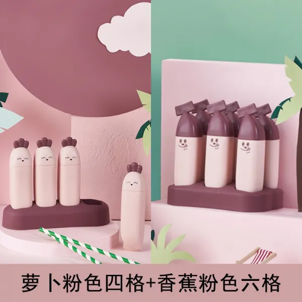주식회사 주 아이스크림 개 손수 만들다 봉빙 의 가정용 제빙격 얼음 덩어리 상자, 무 4핑크 바나나 6핑크