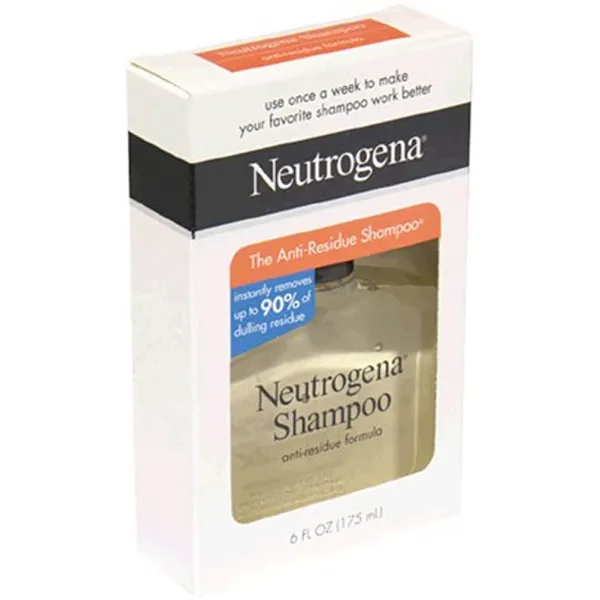 Neutrogena Anti-Residue Shampoo 모발 형성 및 잔류 물을 제거하는 온화한 비 자극성 클래리파잉 샴푸 6 fl, 단일상품