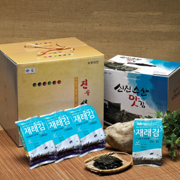 보령대천신진수산맛김/할머니+엄마+손녀/3대정성/재래식탁김 15gx30봉