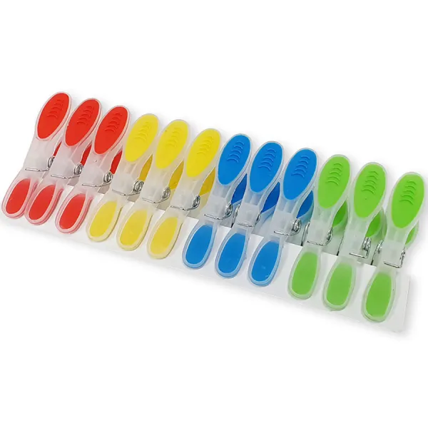 ECOLIFE 컬러풀 빨래집개12P 빨래집게 이불집게 세탁용품, 1개