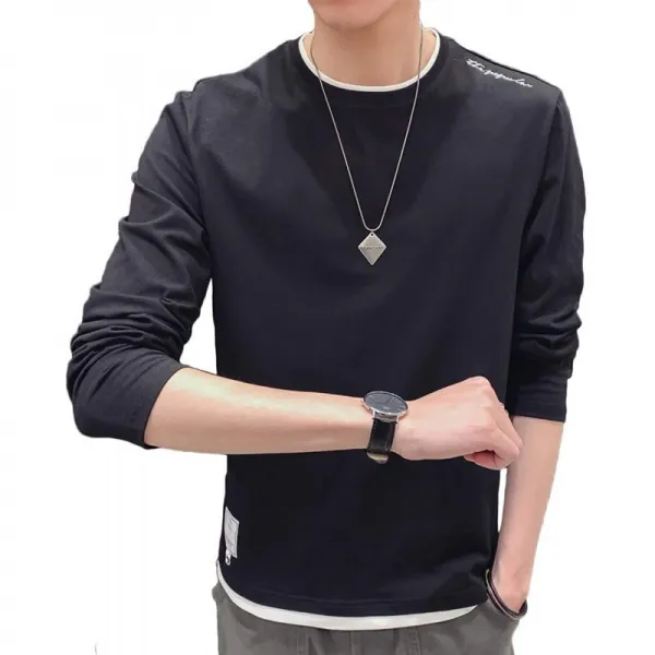WEEN CHARM T 셔츠 긴팔 반팔 남성 니트 무지 춘추 남녀 노소 평상복 야외 코튼 패션 캐주얼 4 색 5 크기