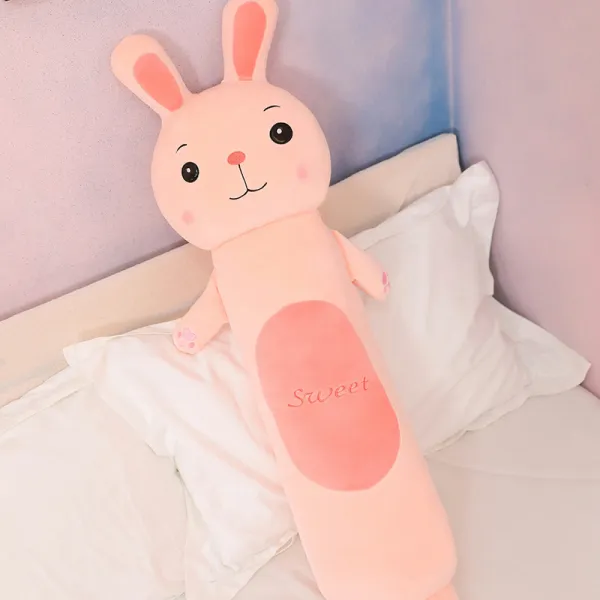 신형 벨벳 장난감 귀엽다 고양이 공룡 롱 사이즈 쿠션 잠자다 쿠션 만화 인형 선물 도매, 토끼., 70cm 0.53kg