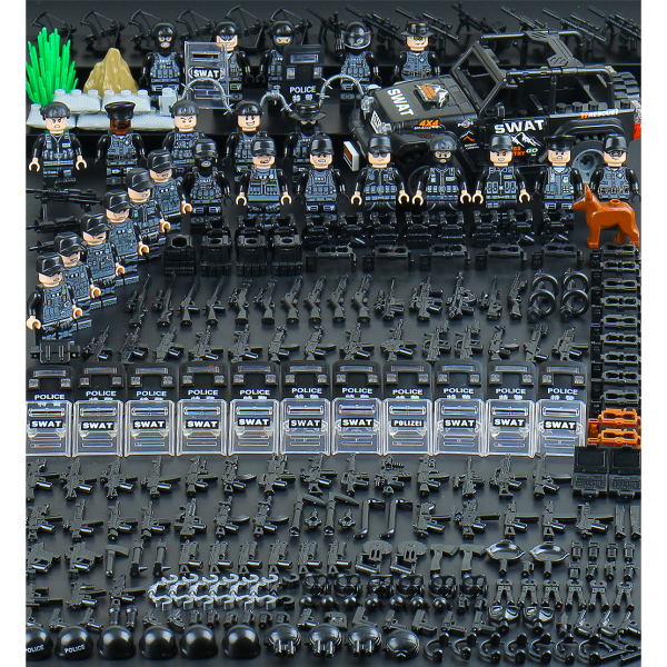 Lego 레고 호환 선물 레고 블럭 소인 경찰 닭장난감 단속반 도시특경 남자애들 전쟁남들 모둠 블럭 15.b타입3공투3 스카이다이빙6길리복20명