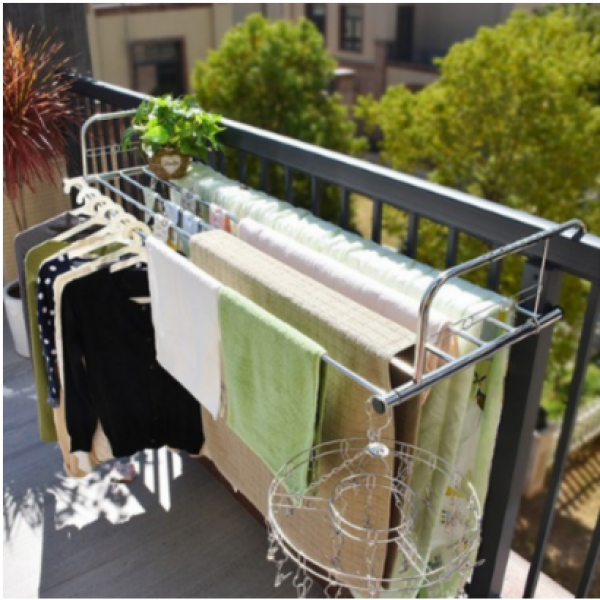 간편 간이 창문형 빨래 난간 문걸이 건조대 다목적 창 밖의 신축 베란다 이불 창문턱 소형 2번