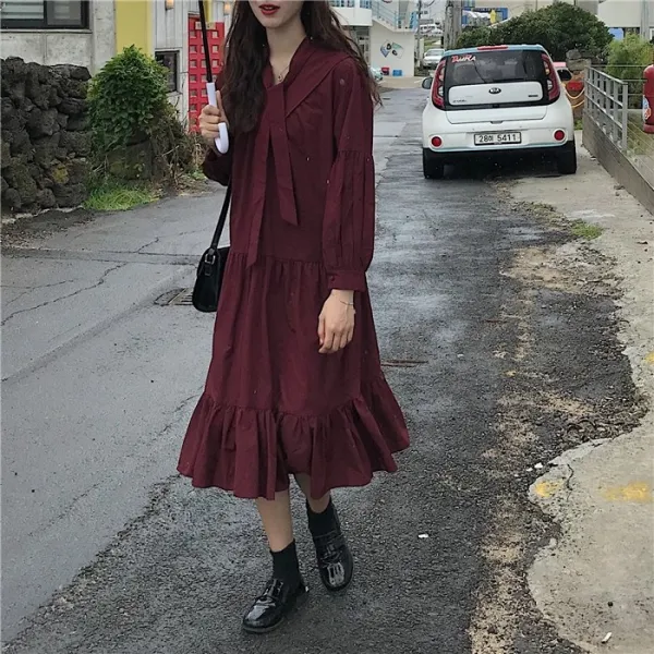 Kirahosi 골드문 여성 가을 원피스 빅사이즈 패션 여성 롱원피스 X 188 +덧신 증정 Crhdxkkd