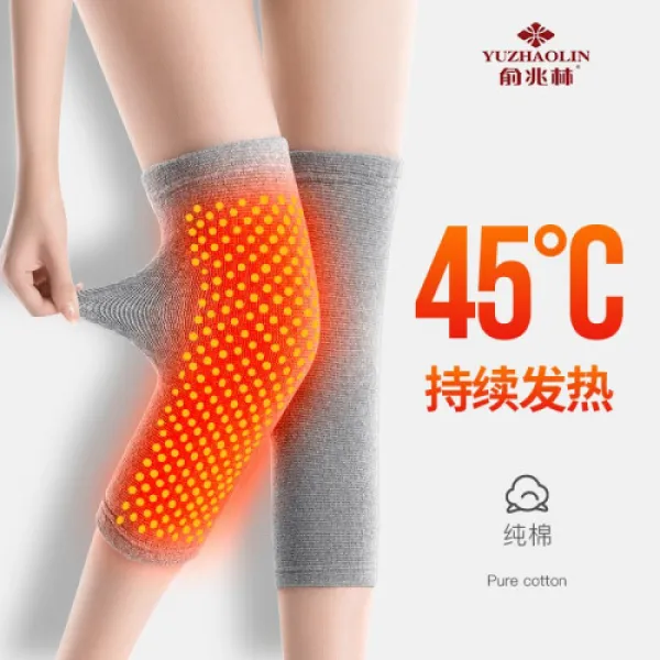 유조림 자체발호 무릎 관절염 순면 방한레방지 미끄럼 속 노인 풍습 노한 다리 운동용 한 쌍 회색 L[100440자](2067), A-01