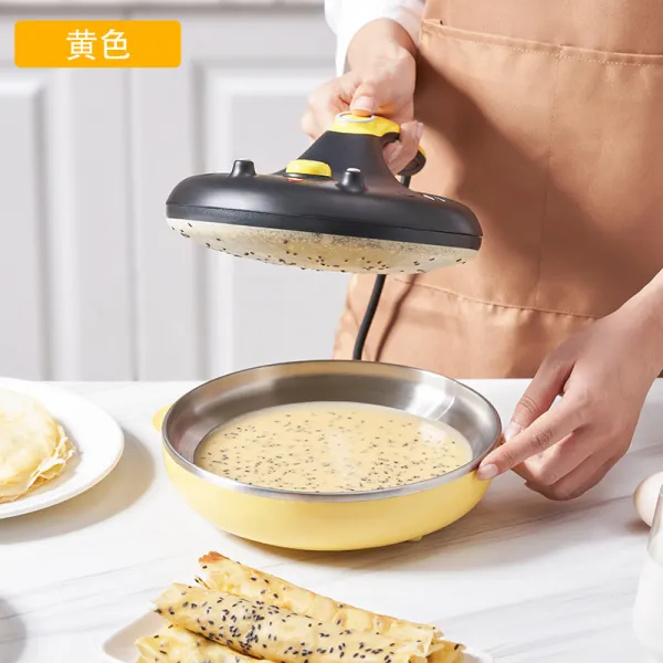 작은 곰 팬케이크 기계 스프링 롤 과자 가정용 소규모 아침 식사 기계 봄 케이크 팬케이크 팬케이크 팬 전기 베이킹 팬 인공물 개