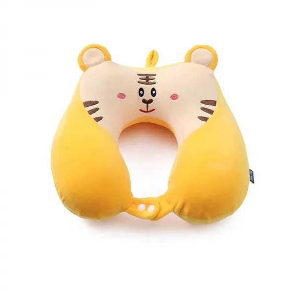 메모리폼베개(S)애니메이션 u형베게 메모리코튼 목쿠션 커플용품 귀여운 목 경추배개 여행, T01-U형베게/담황색 소뇌호