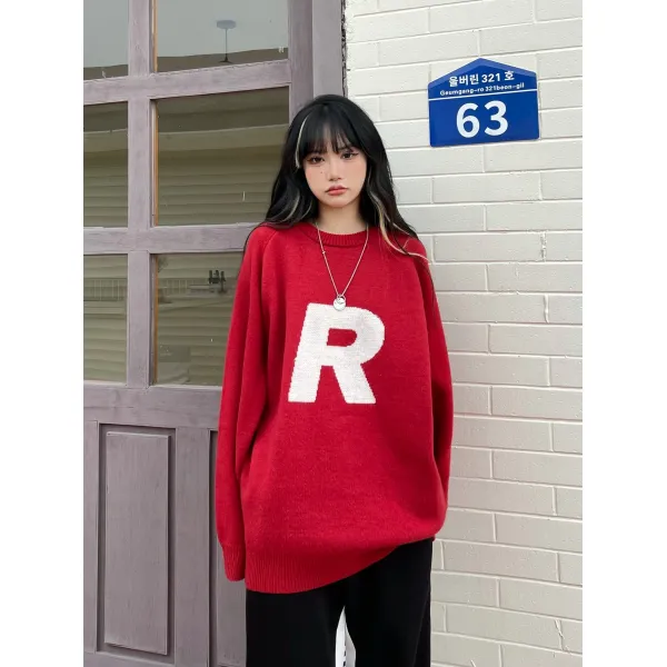 와이드 루즈핏 스웨터 진귀함 매우 게으르다 겨울 가을 국조 클라인 블루 여성 일한 OVERSIZE 3352316643