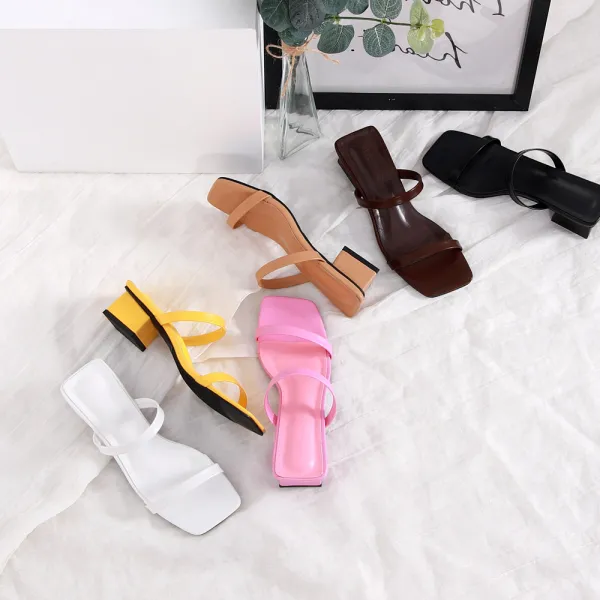 잇슈 언발란스 투스트랩 뮬 슬리퍼 샌들 (3cm 5cm) 2503