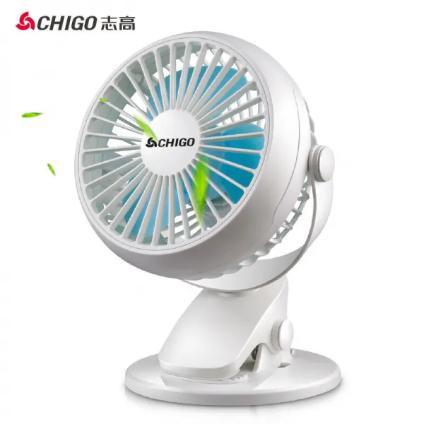 지고 (CHIGO) 다기능 USB 선풍기/집게/사무실 학생 기숙사 침대 머리기사용 벽걸이형 미니 선풍기 USB 선풍기, 단일상품
