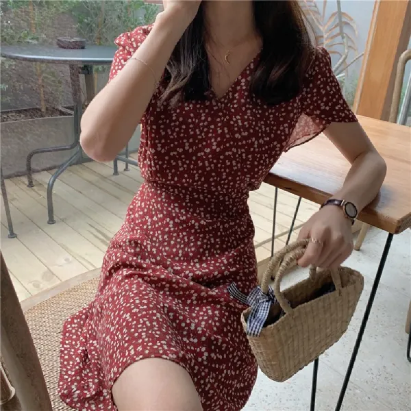 잔도트 포인트 페미닌룩 여성 여자 원피스 데일리룩