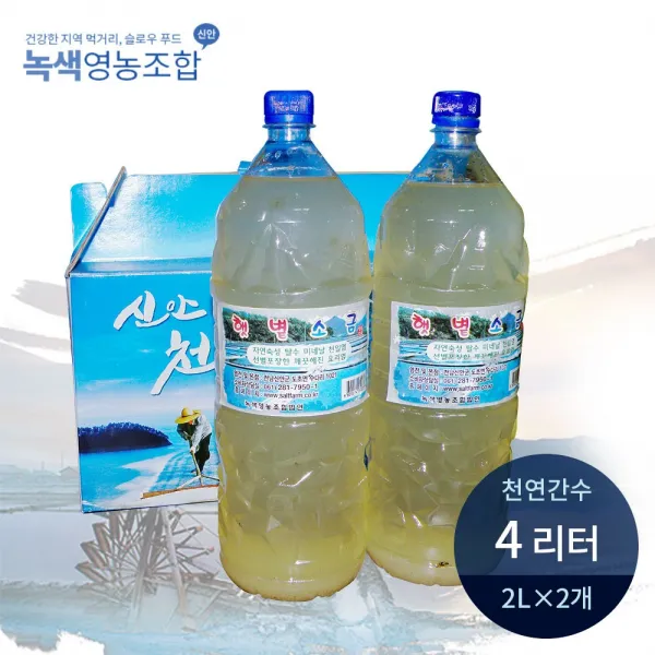 신안녹색유한회사 천연미네랄 두부 간수 (신안천일염간수 원액), 2개, 2L