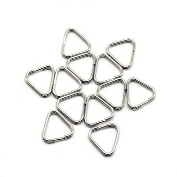 HITHUT 12pcs Stainless Steel Keychain Ring Triangular Split Rings for Camera Straps 사진기 결박을위한 HITHUT, 1