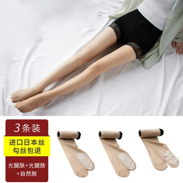 리즈너블샵 늑대를 막다 여성 얇은 파인 올풀림방지 속바지 2in1 노출방지 작업양말