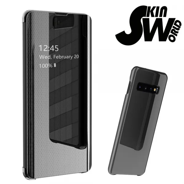 Skinworld 갤럭시 핸드폰 케이스 S10 S10플러스 S10e 노트10 패턴뷰 플립 커버 슬림 휴대폰